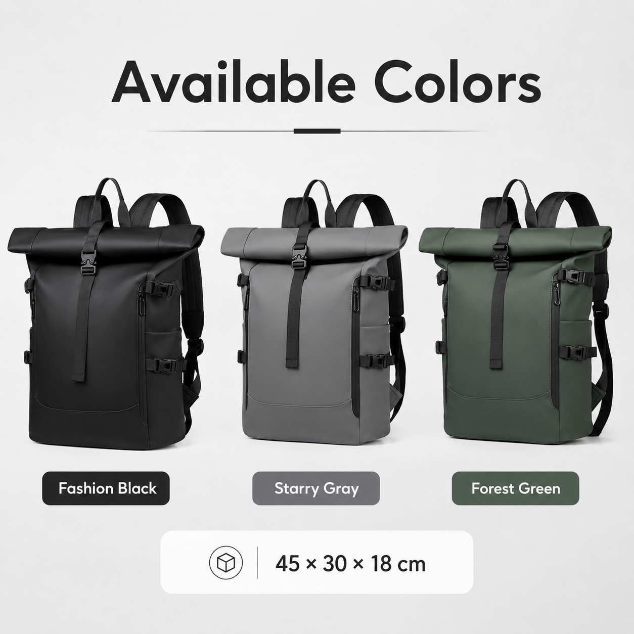 20–35L Waterproof Roll-Top Multi-Functional Travel Backpack