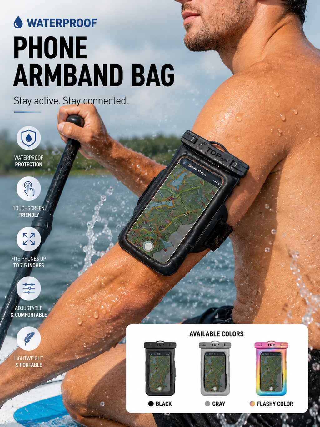 Waterproof Touchscreen Phone Armband Pouch