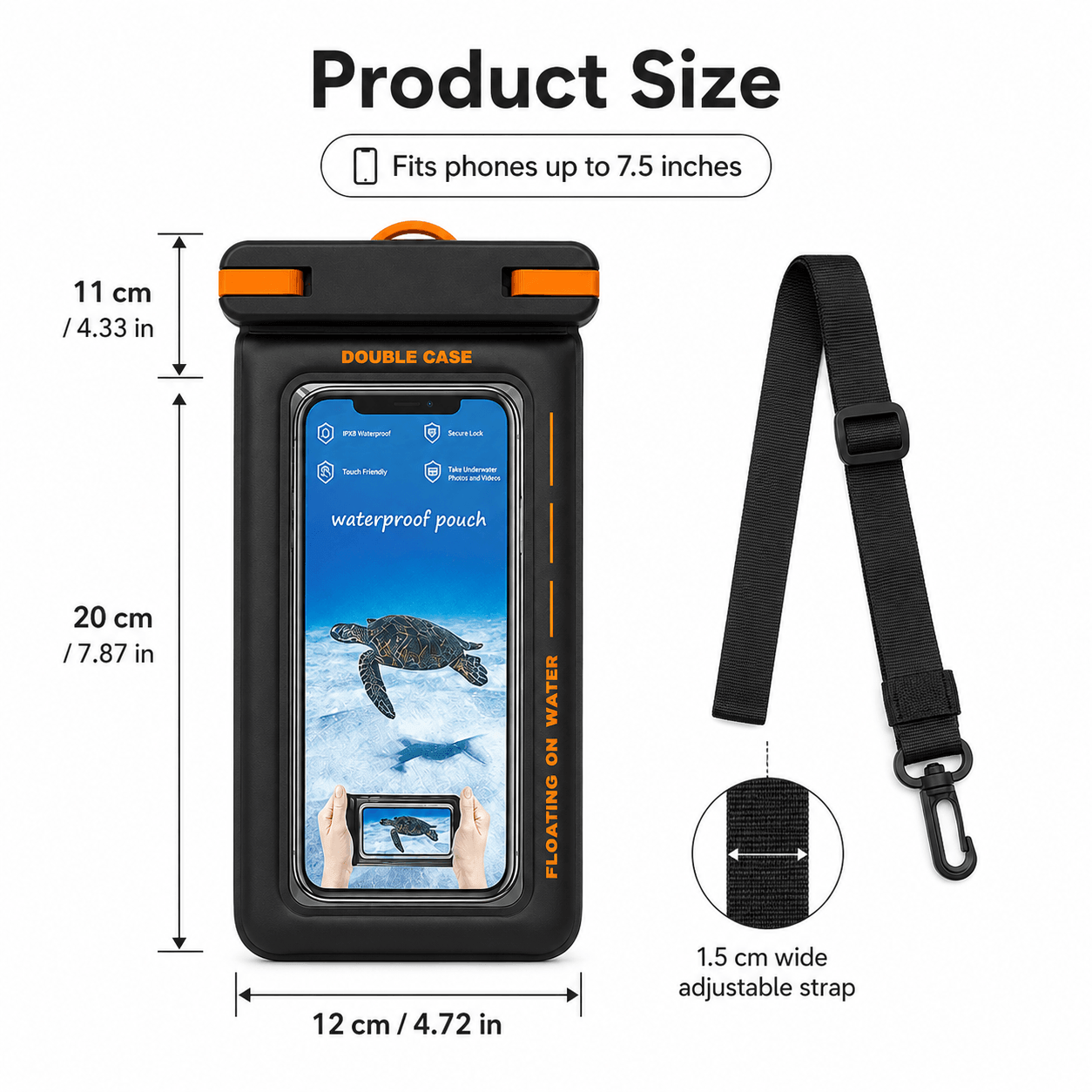 20L Waterproof Adventure Bundle – Dry Bag + Free Touchscreen Phone Pouch