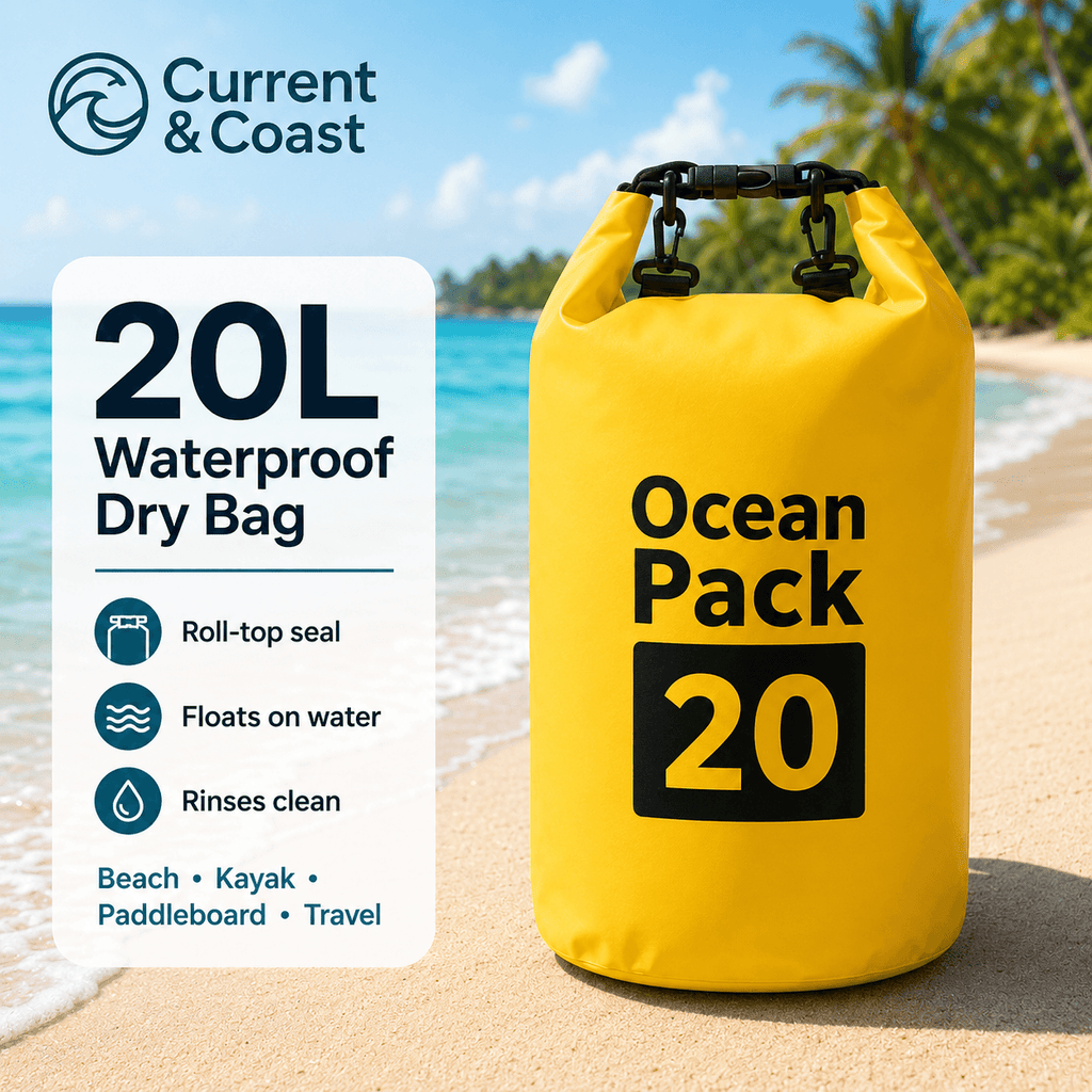 20L Waterproof Adventure Bundle – Dry Bag + Free Touchscreen Phone Pouch