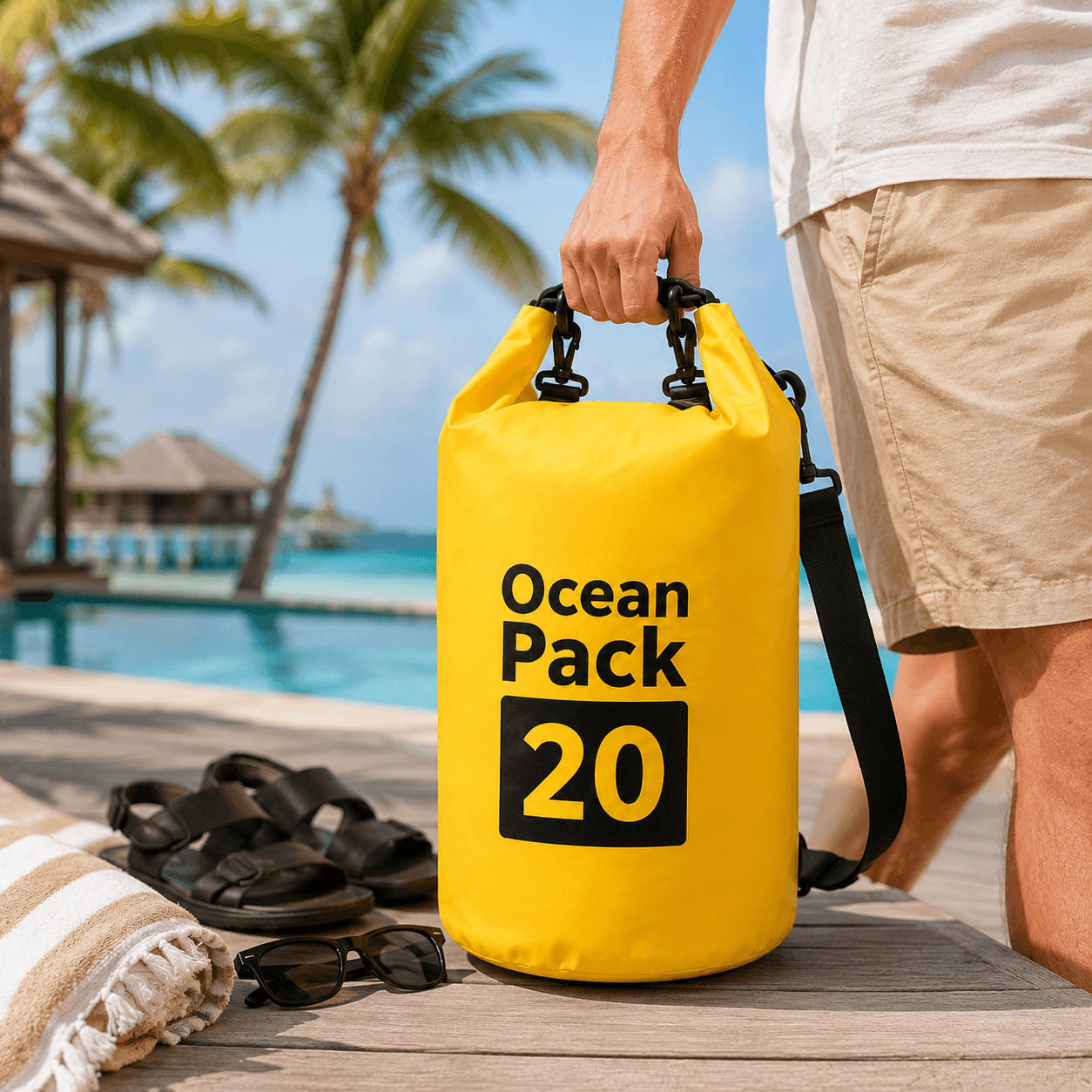 20L Waterproof Adventure Bundle – Dry Bag + Free Touchscreen Phone Pouch