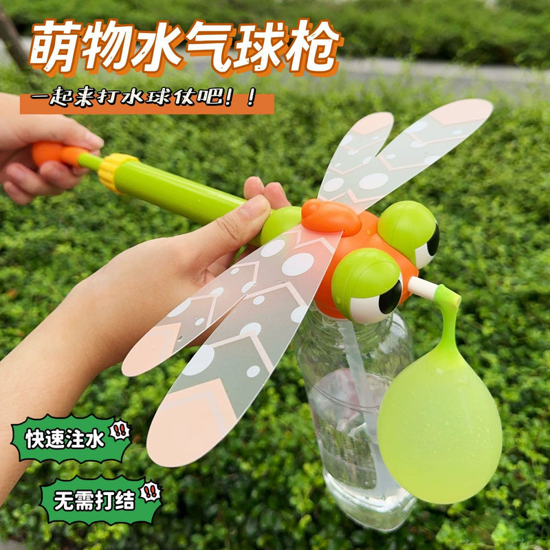 Cross-Border Balloon Water Gun Trendy Cartoon Boy “Sizz” Water Gun Girl Spray Pull-Back Toy Kids’ Day Gift