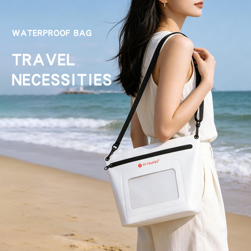 New Waterproof Phone Pouch, Touchscreen Screen-Safe Swimming Rafting Travel Storage Bag, Large Capacity Waterproof Gear, Portable Crossbody Bag