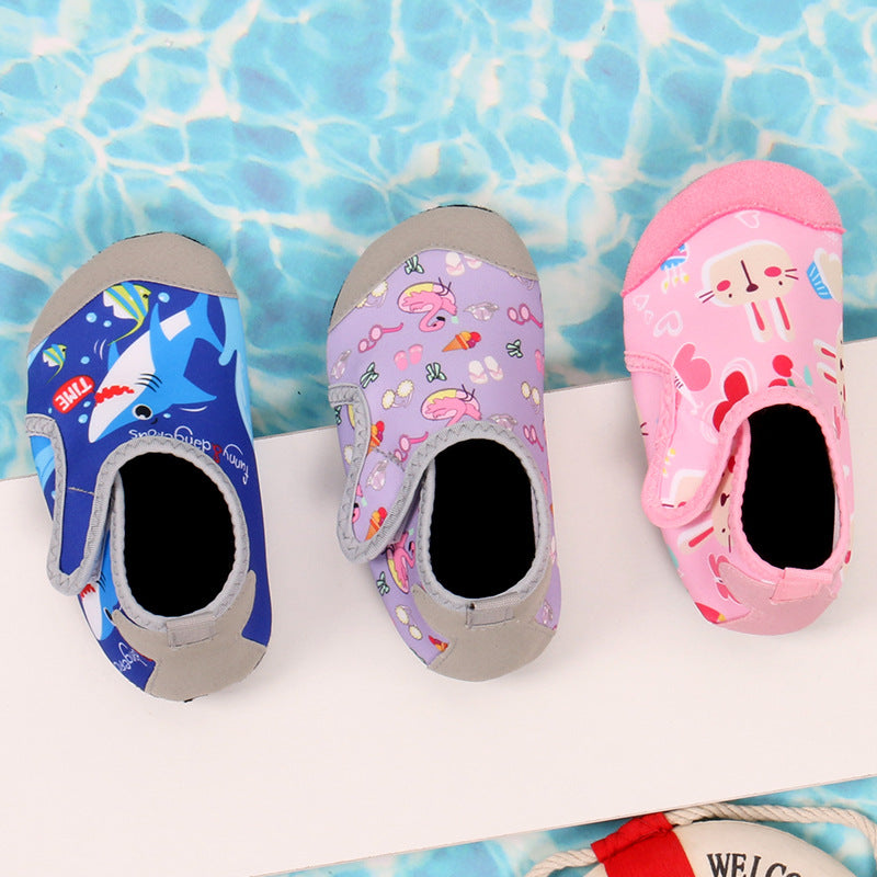 Kids Beach Water Shoes Diving Socks Slip-On, Anti-Slip, Cut-Resistant Soft-Soled Water Shoes for Children & Adults, Baby Tide-Pooling & Creek Walking Shoes