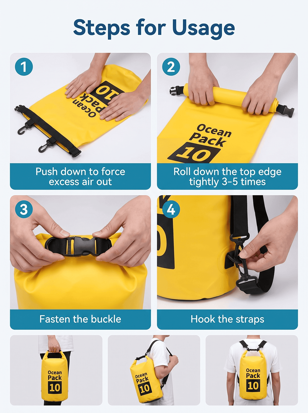 20L Waterproof Adventure Bundle – Dry Bag + Free Touchscreen Phone Pouch